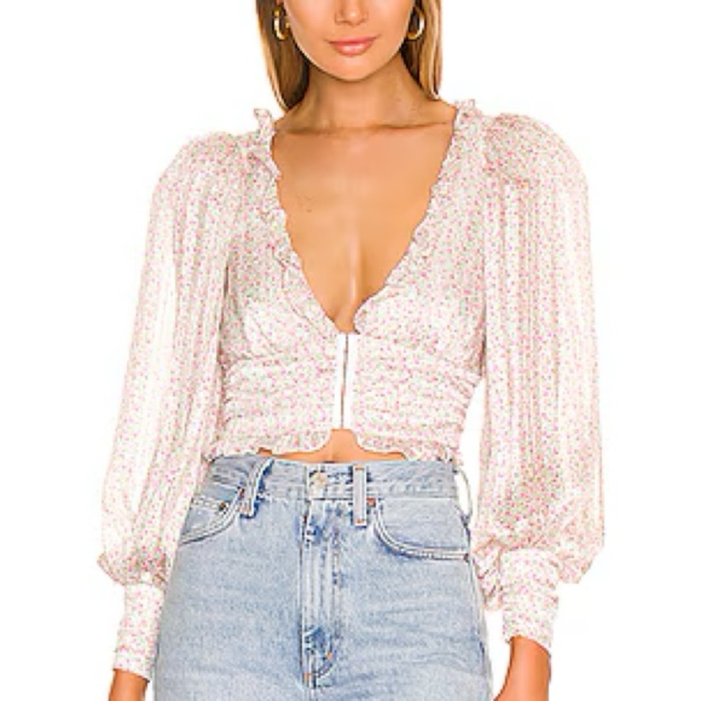 FOR LOVE & LEMONS Natalie Crop Top Floral
